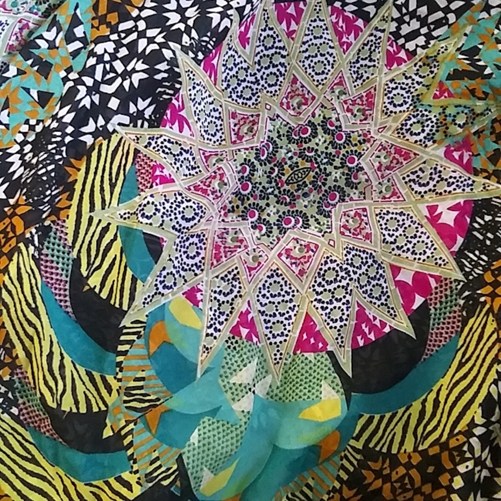 Geometric Chiffon Multi Pattern Boho Flowy Flutte… - image 2